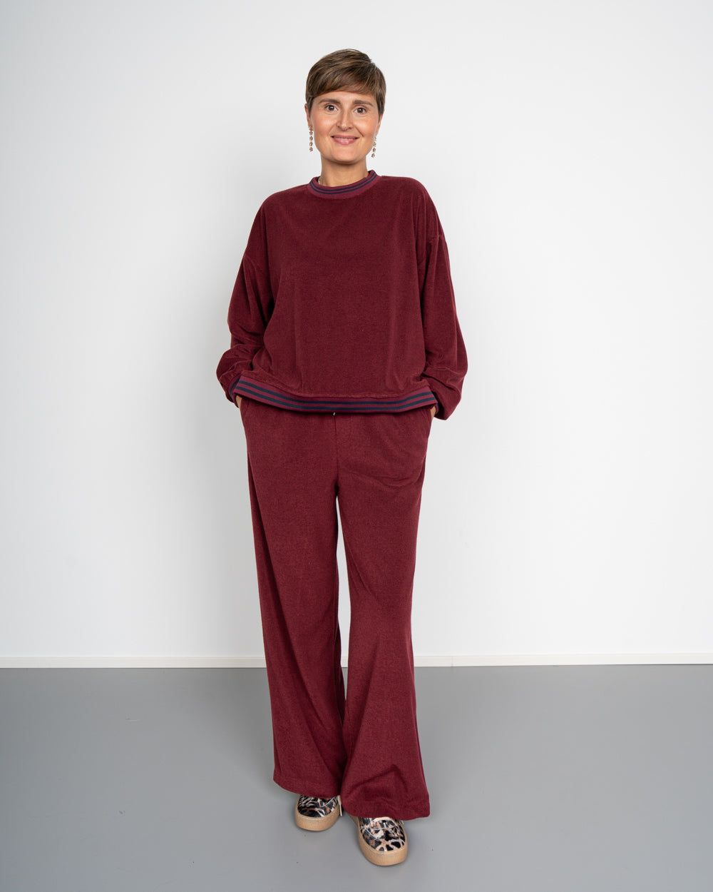 PANTALONE ELENA BORDEAUX