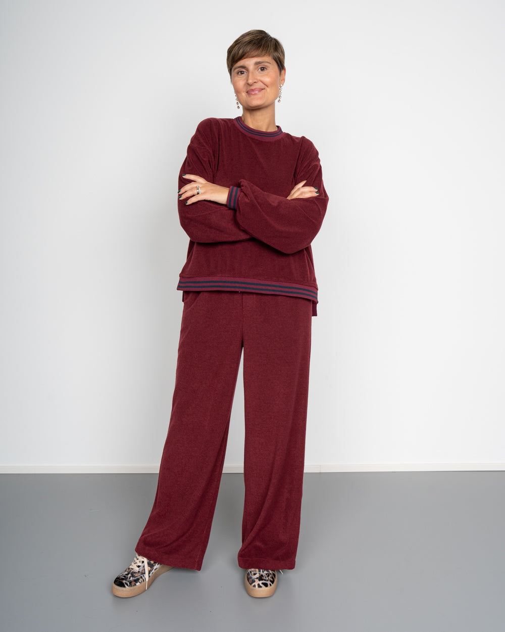 PANTALONE ELENA BORDEAUX