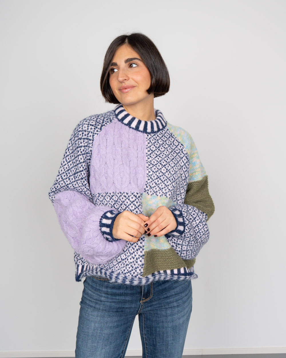 MAGLIONE REMIX MULTICOLOR