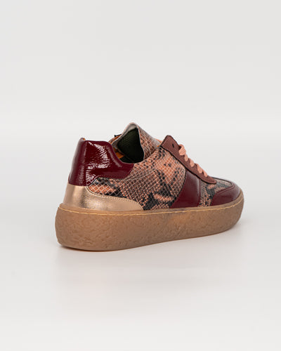 SNEAKER ARABELLA BORDEAUX/PITONE