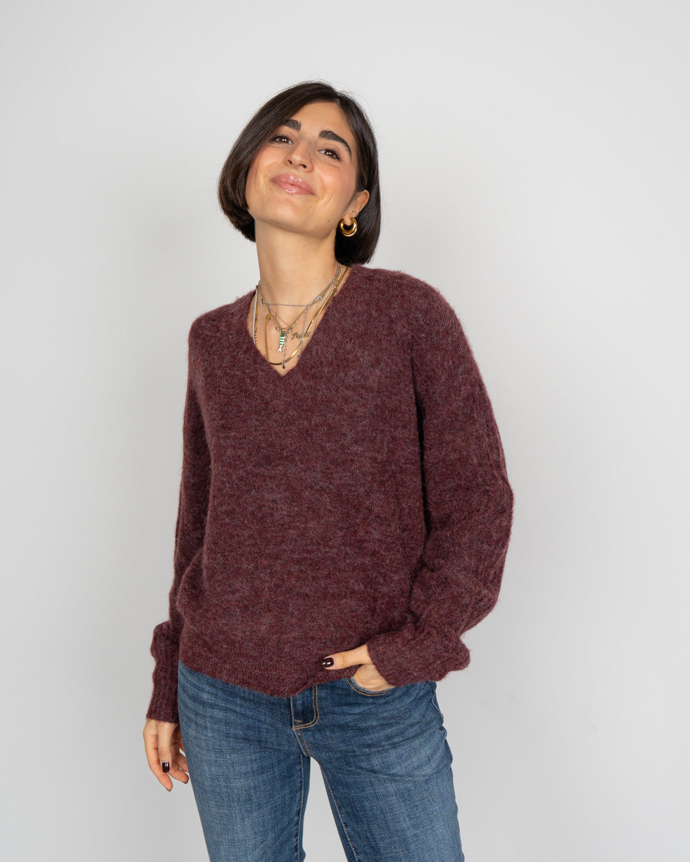 MAGLIONE LAYLA BORDEAUX