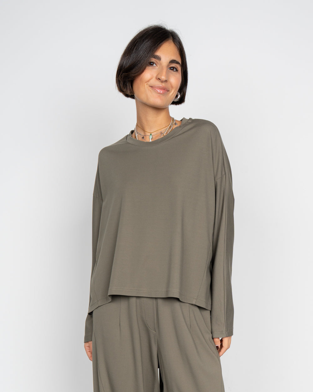 BLUSA ELLA MILITARE