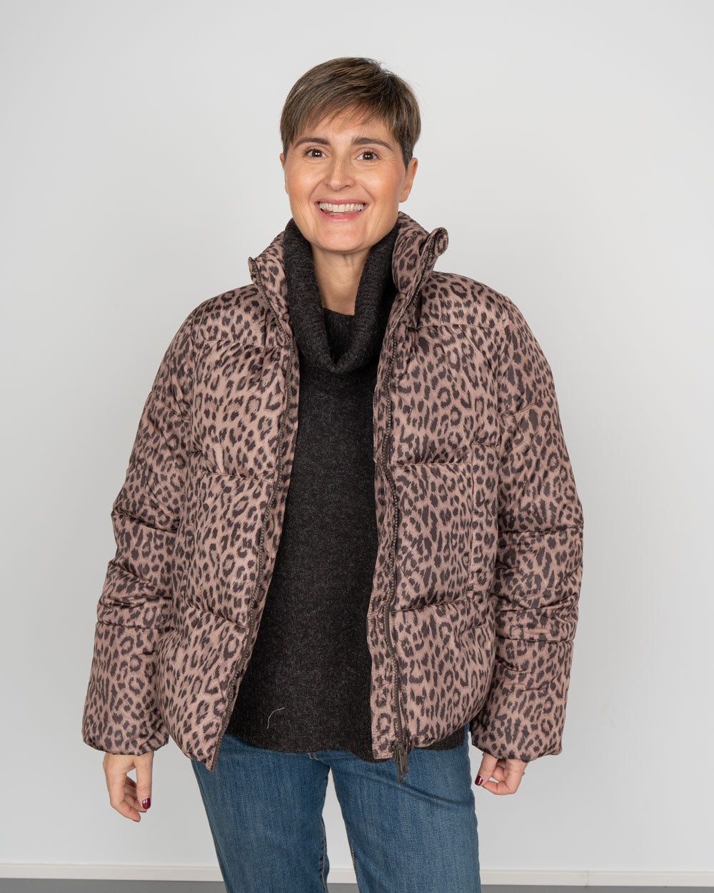 GIUBBOTTO PARDA LEOPARDATO