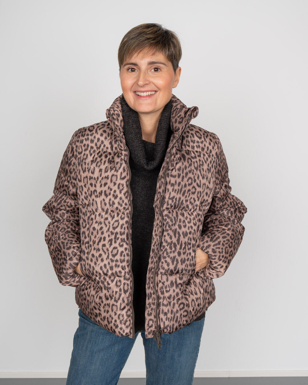 GIUBBOTTO PARDA LEOPARDATO