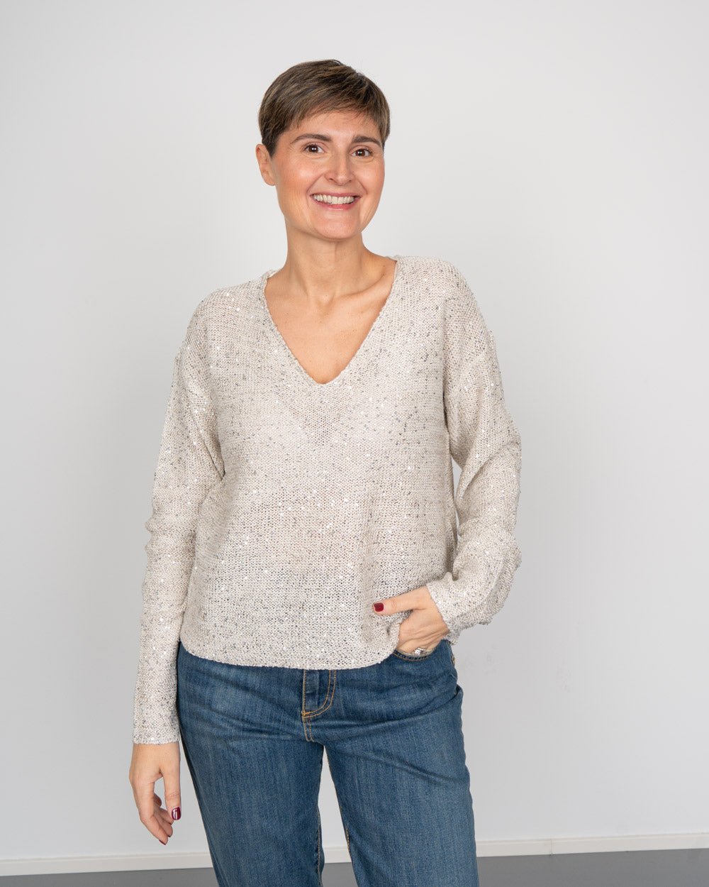 MAGLIONE LEILANI BEIGE