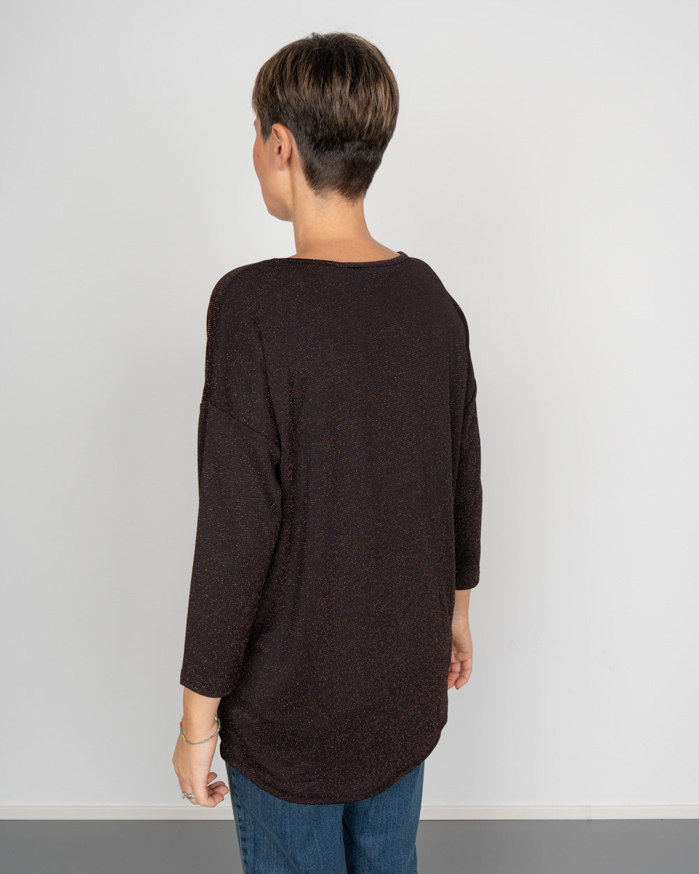 BLUSA KANVA 3/4 CIOCCOLATO