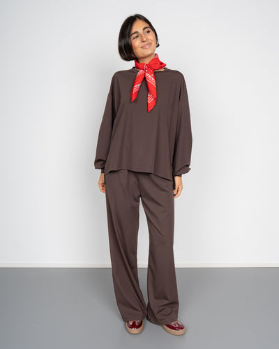 PANTALONE EVA MARRONE