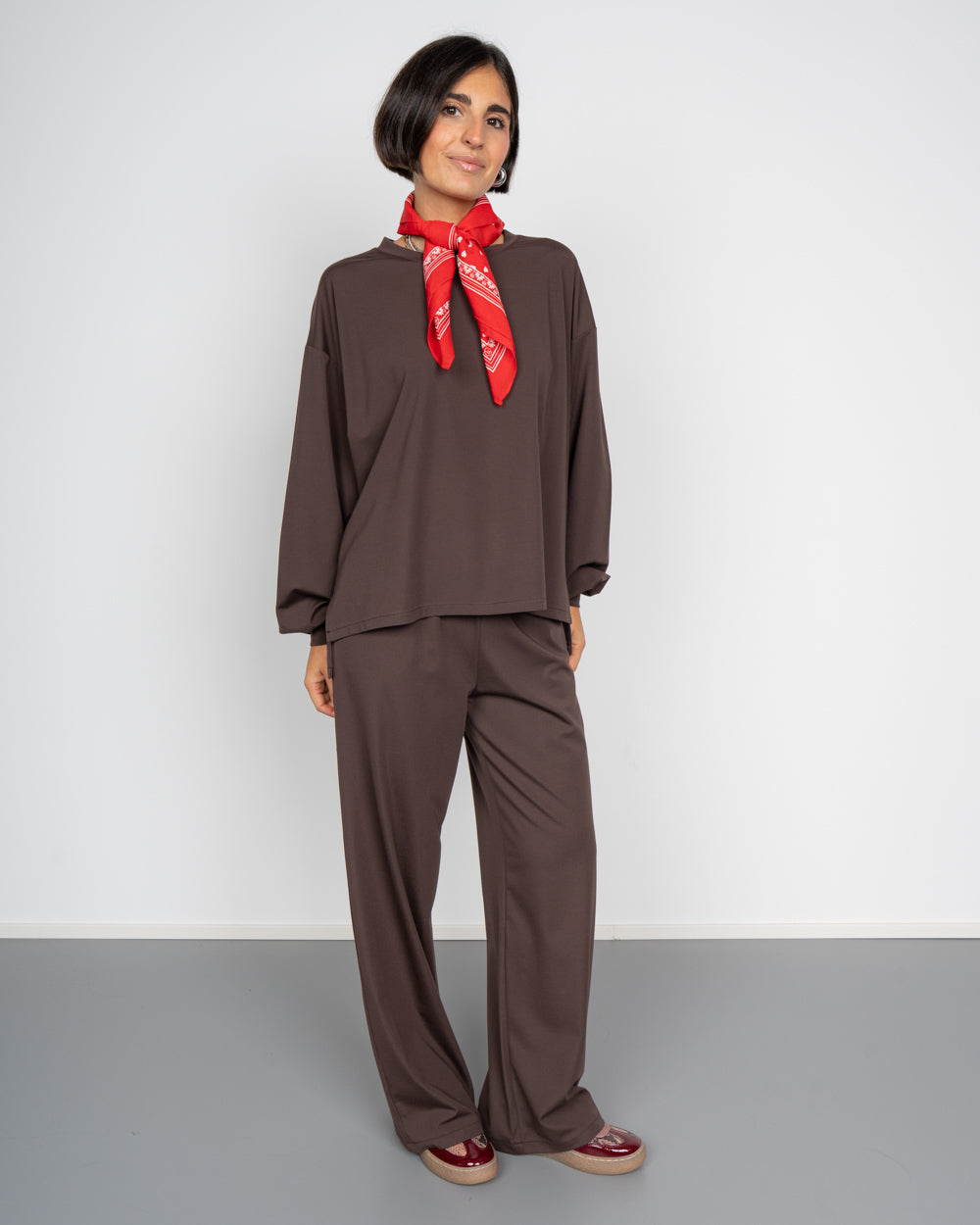 PANTALONE EVA MARRONE