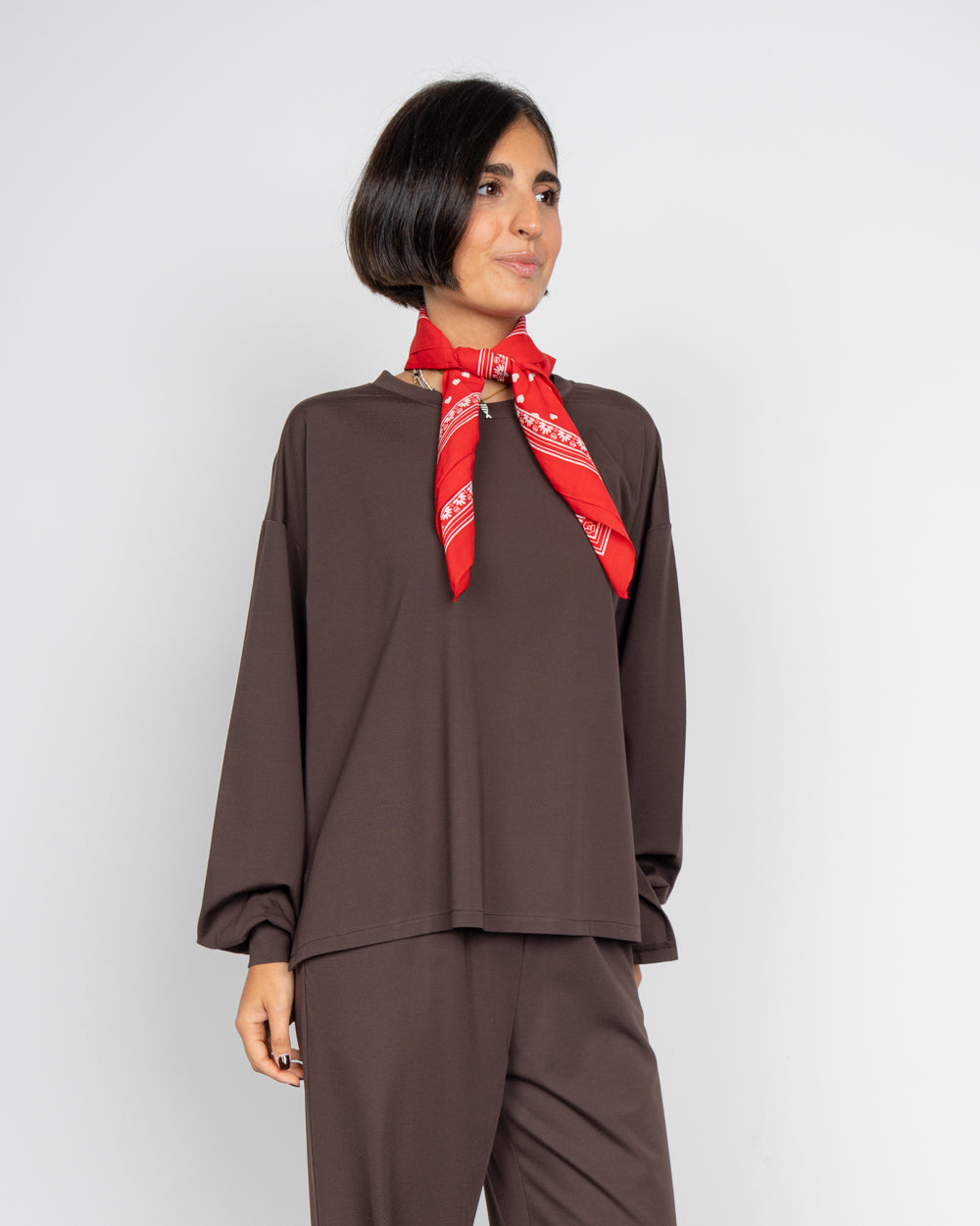 BLUSA EVELYN MARRONE