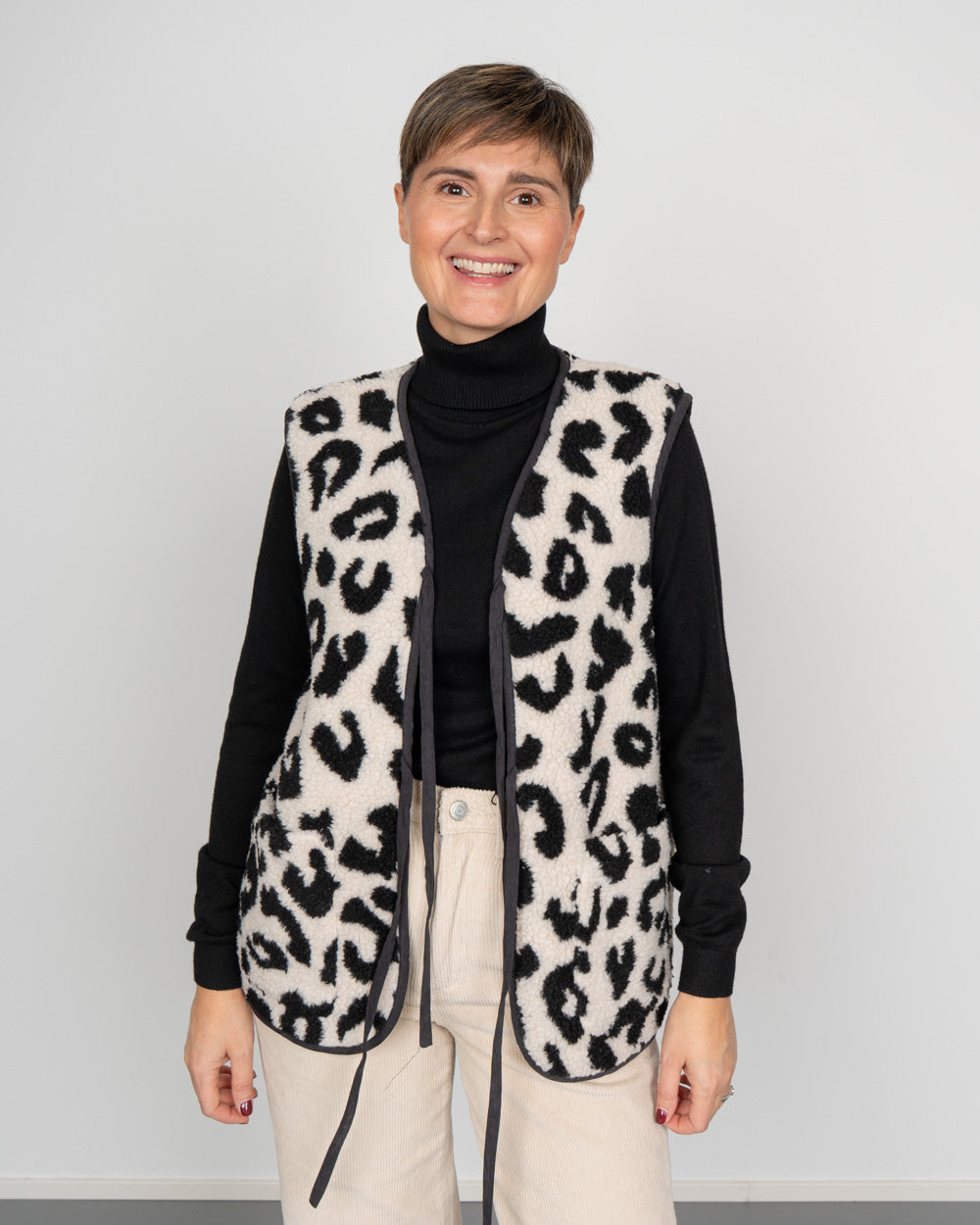 GILET CLEO LEOPARDATO