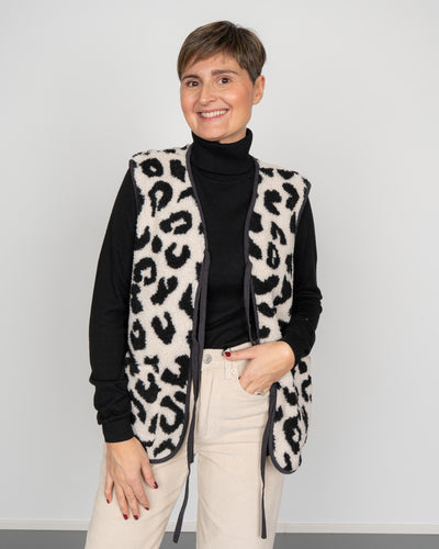 GILET CLEO LEOPARDATO