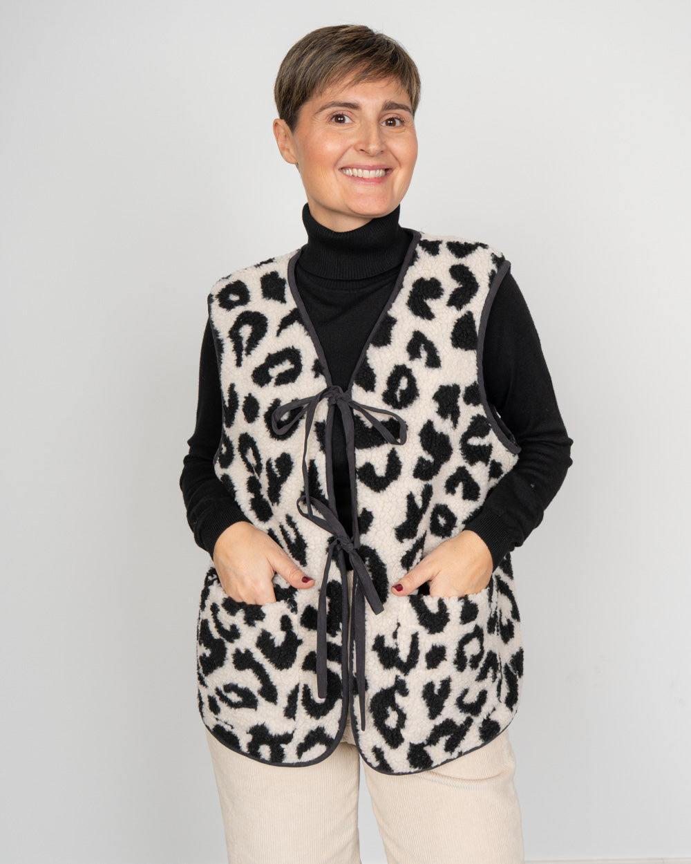 GILET CLEO LEOPARDATO