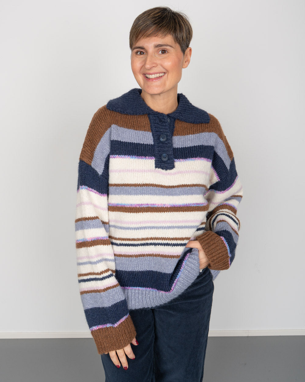 MAGLIONE RYE BLU MULTI