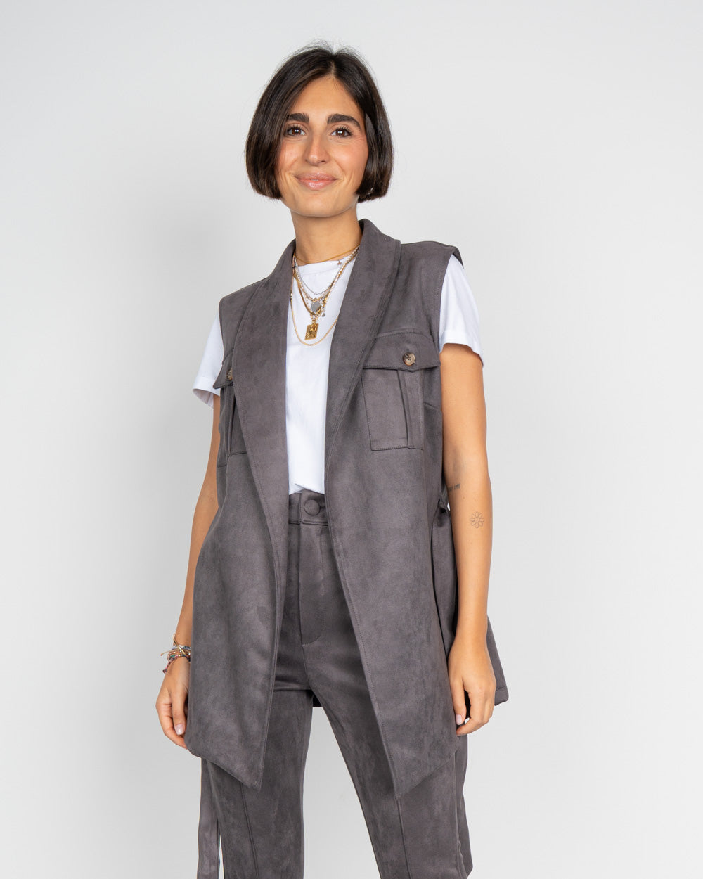 GILET CORINNA GRIGIO