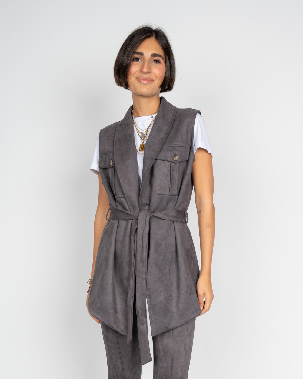GILET CORINNA GRIGIO