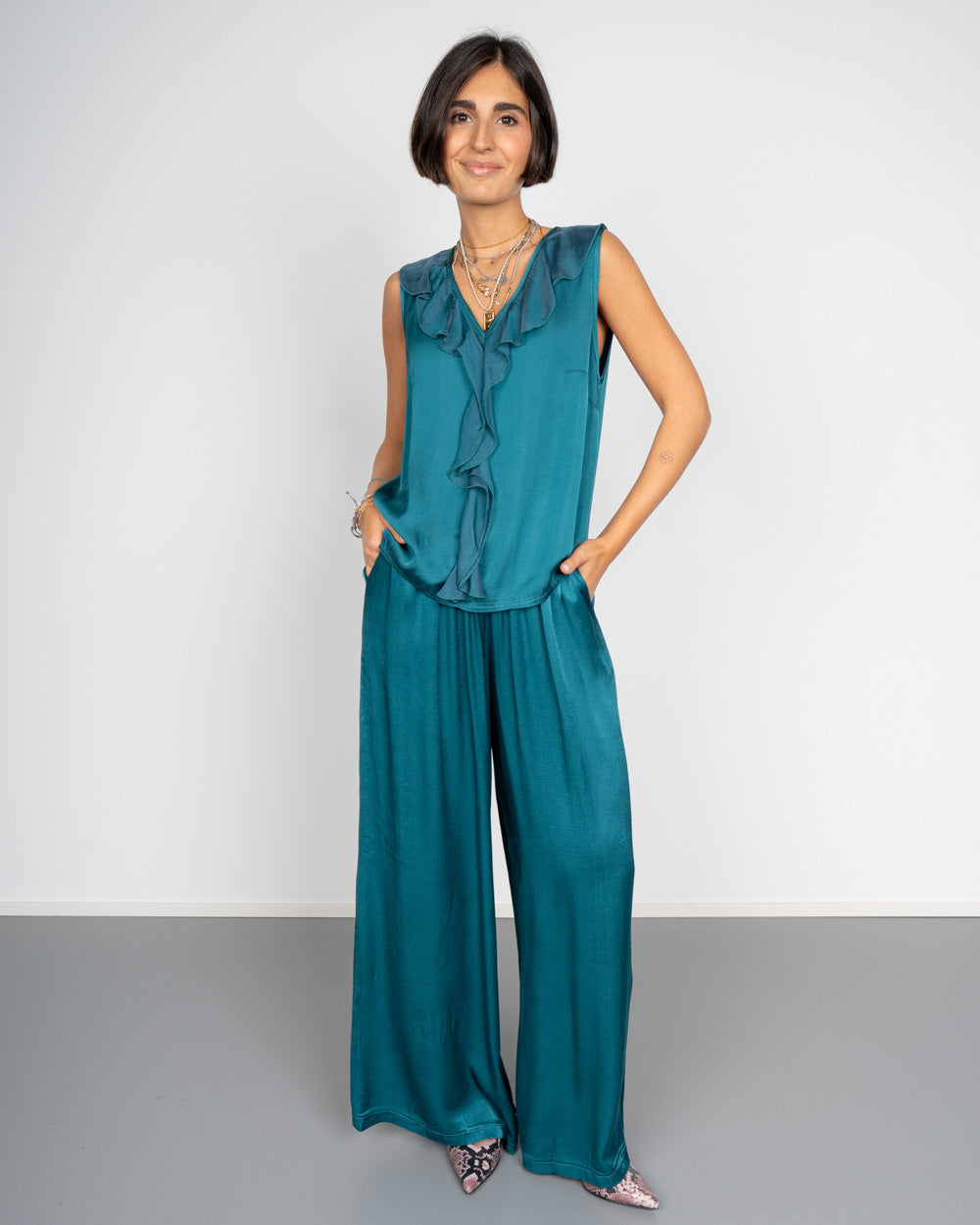 PANTALONE CLIO PETROLIO