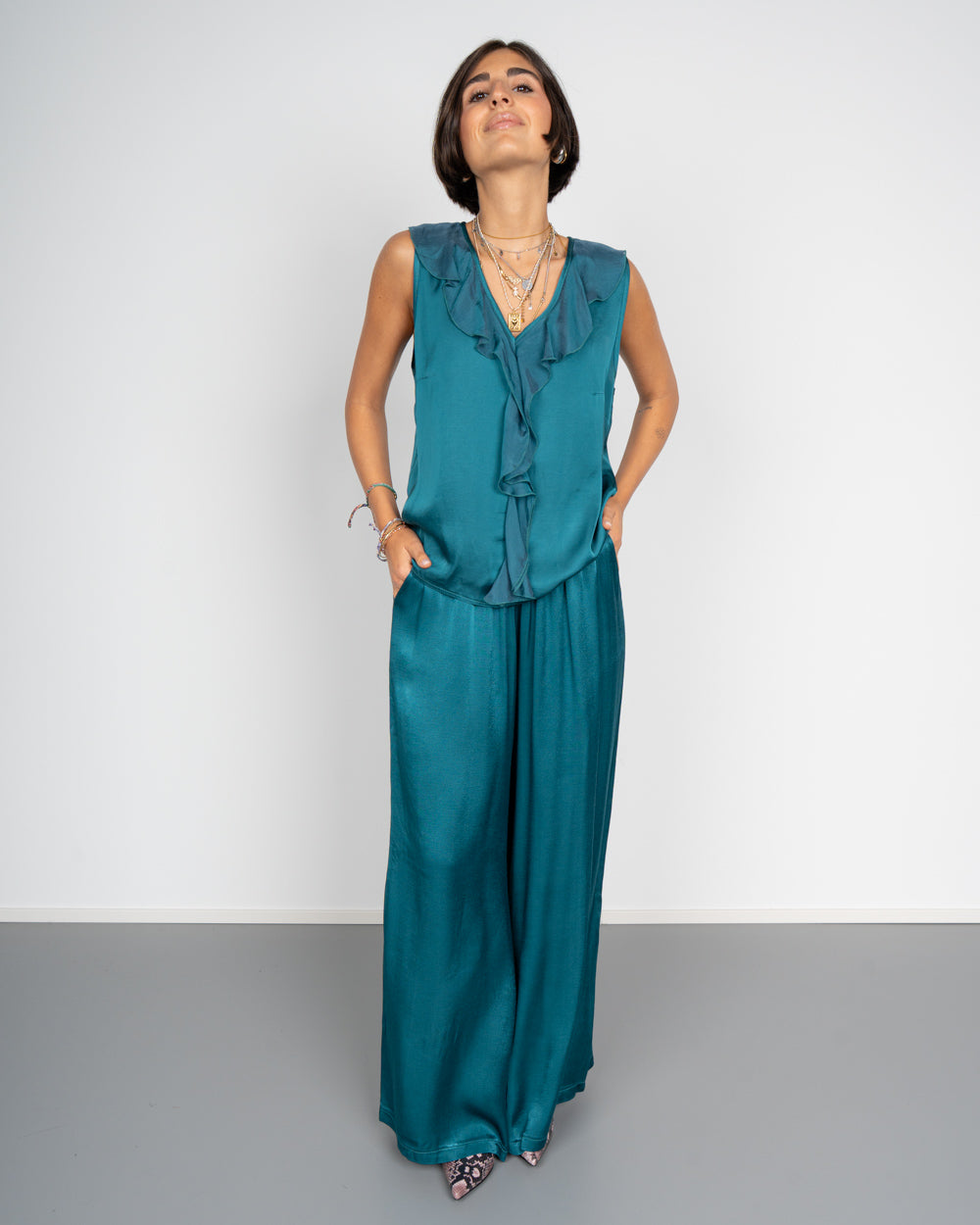 BLUSA CAROL PETROLIO