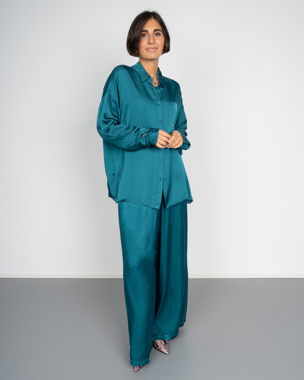 CAMICIA CLOE PETROLIO