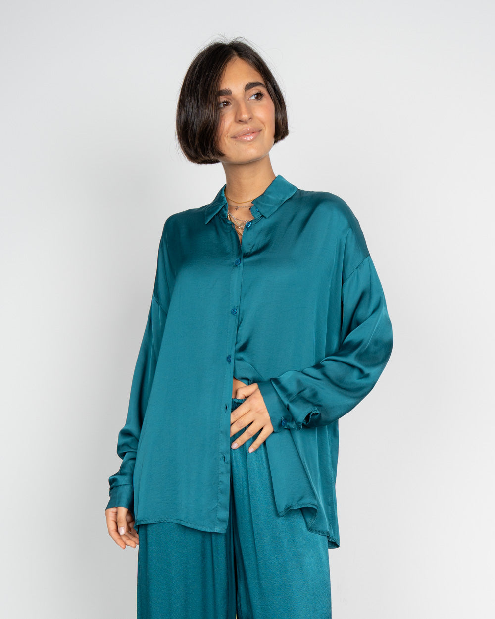 CAMICIA CLOE PETROLIO