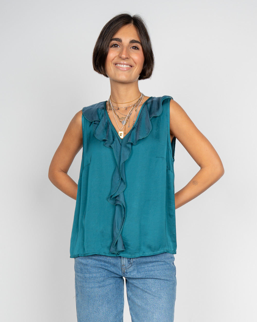 BLUSA CAROL PETROLIO