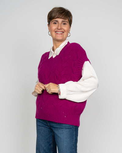 GILET FIAMMETTA CICLAMINO