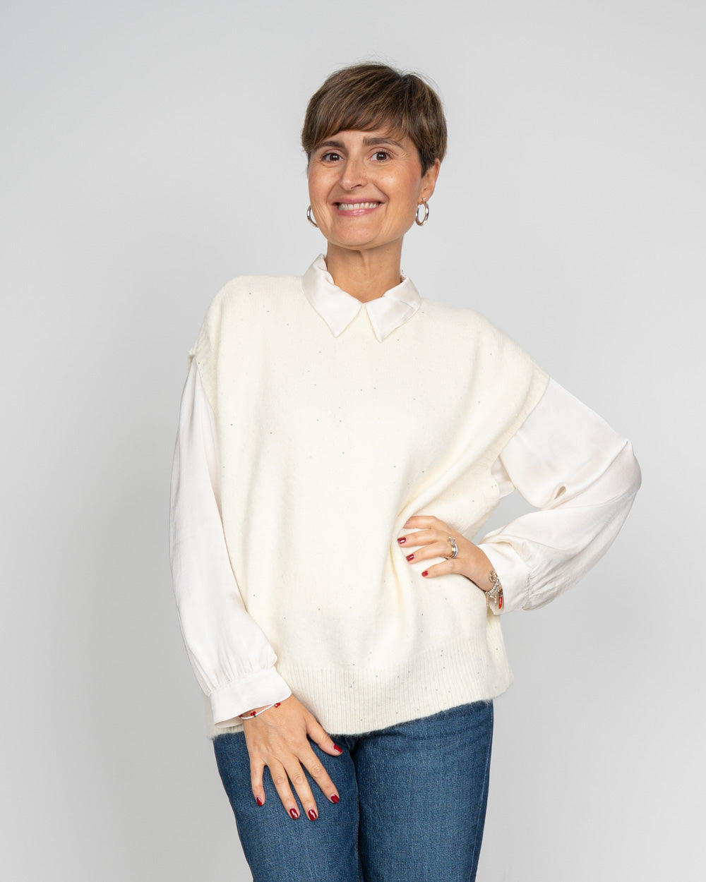 GILET DOROTEA PANNA