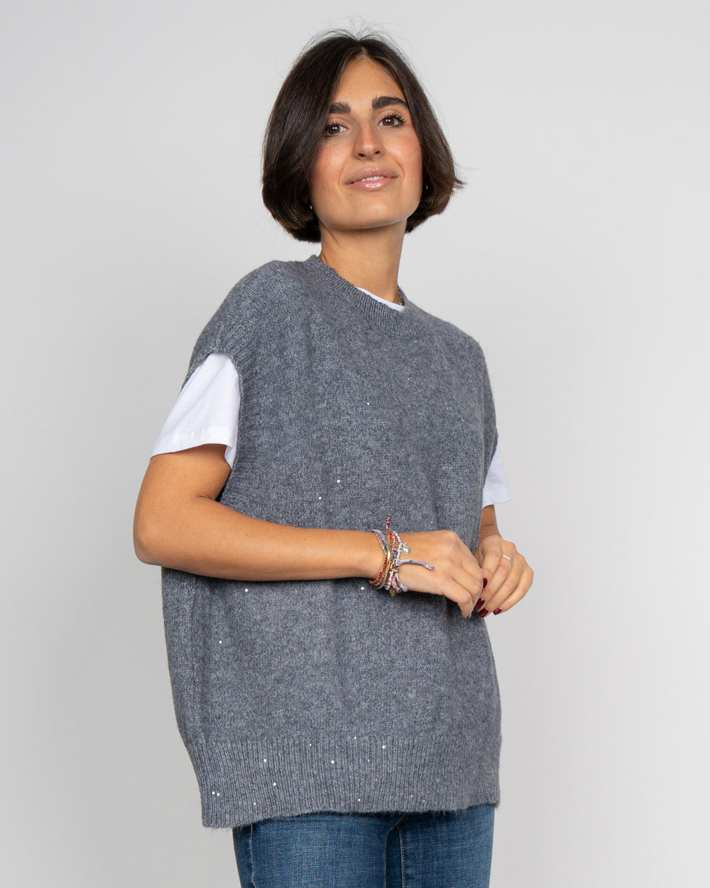 GILET DOROTEA GRIGIO