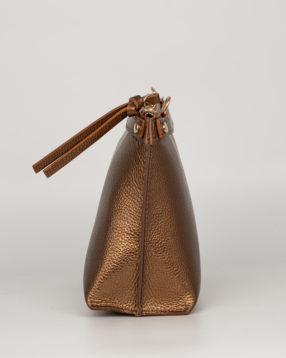 BORSA MINI SOFY SHINE BRONZO