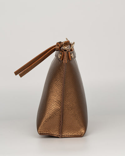 BORSA MINI SOFY SHINE BRONZO