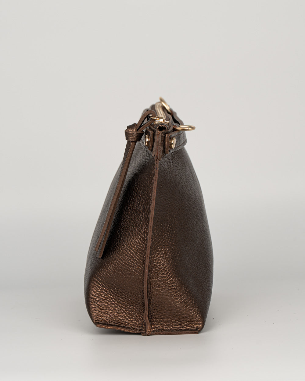 BORSA MINI SOFY SHINE BRONZO SCURO