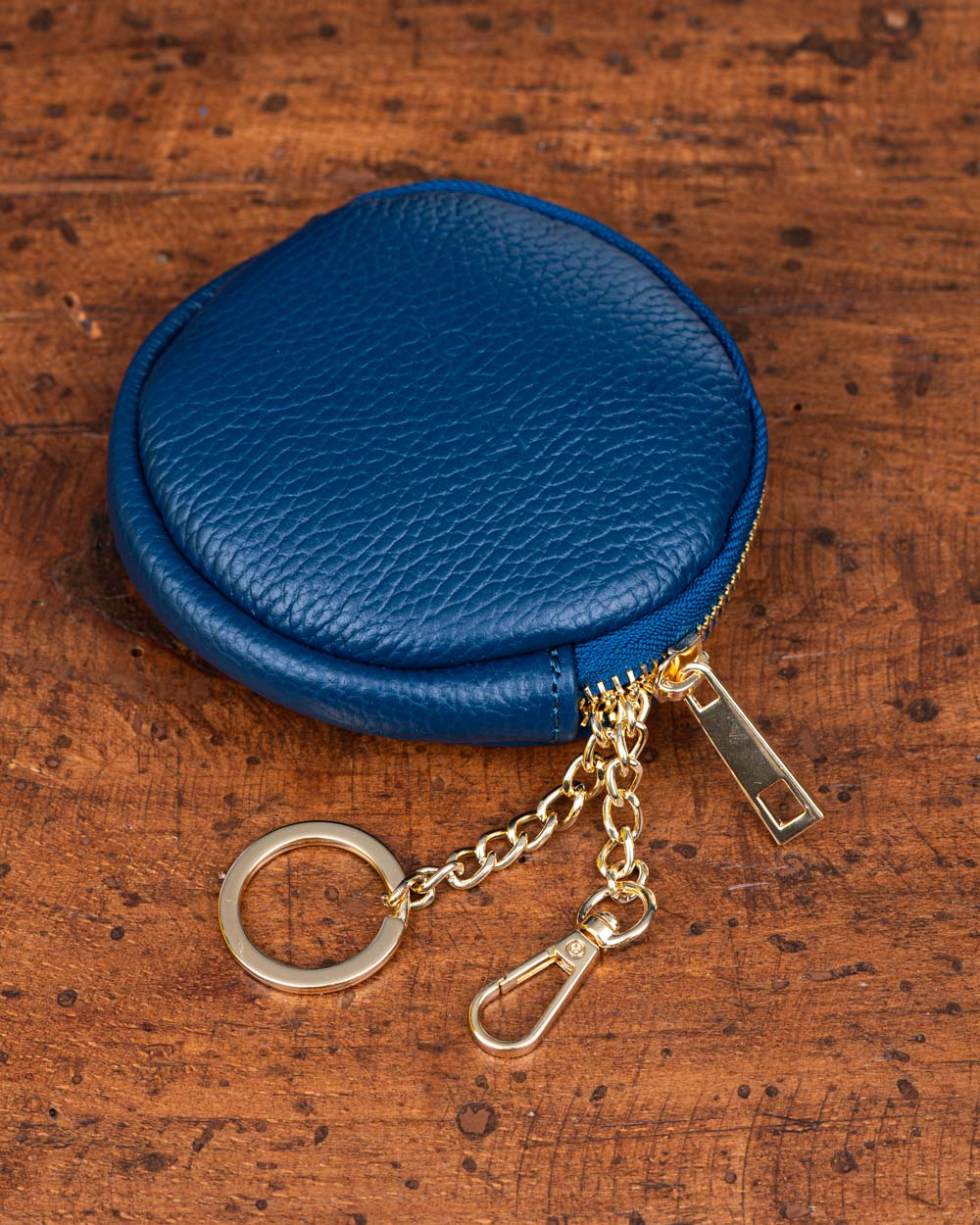 PORTAMONETE EVA PELLE BLU JEANS