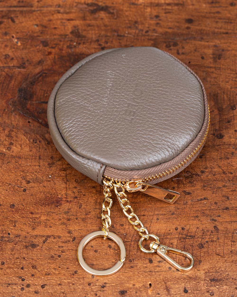 PORTAMONETE EVA PELLE TAUPE