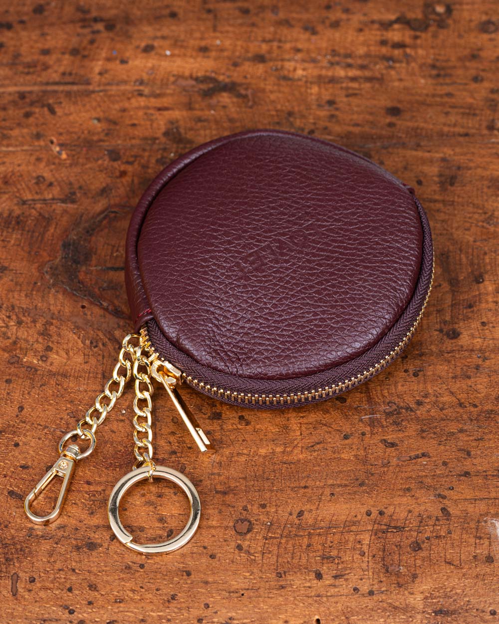 PORTAMONETE EVA PELLE BORDEAUX