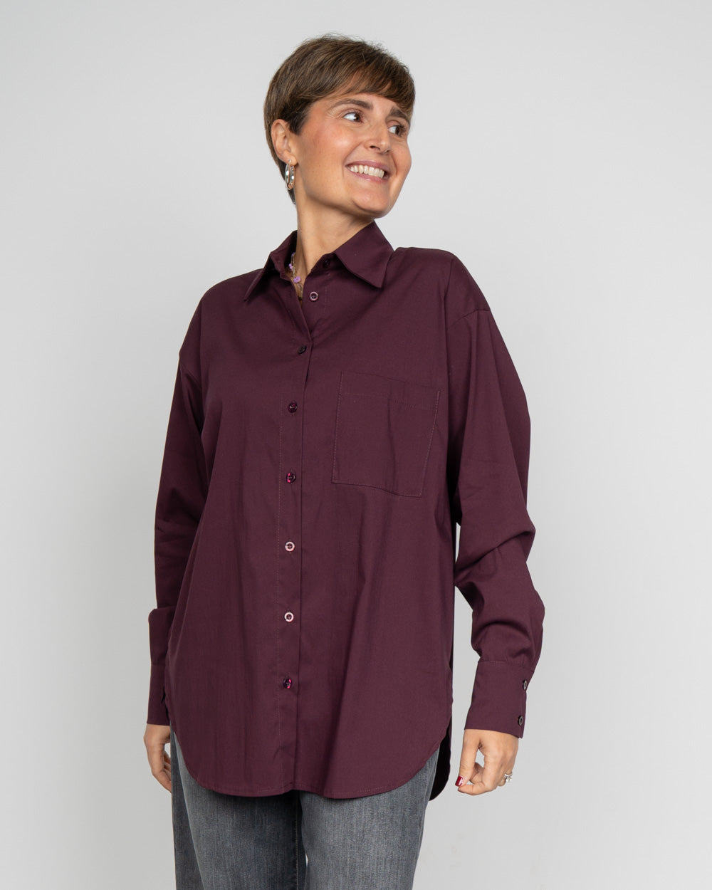 CAMICIA ARIANNA BORDEAUX