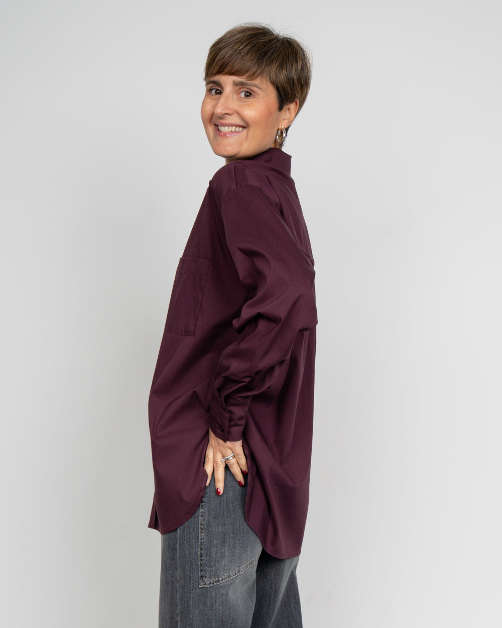 CAMICIA ARIANNA BORDEAUX