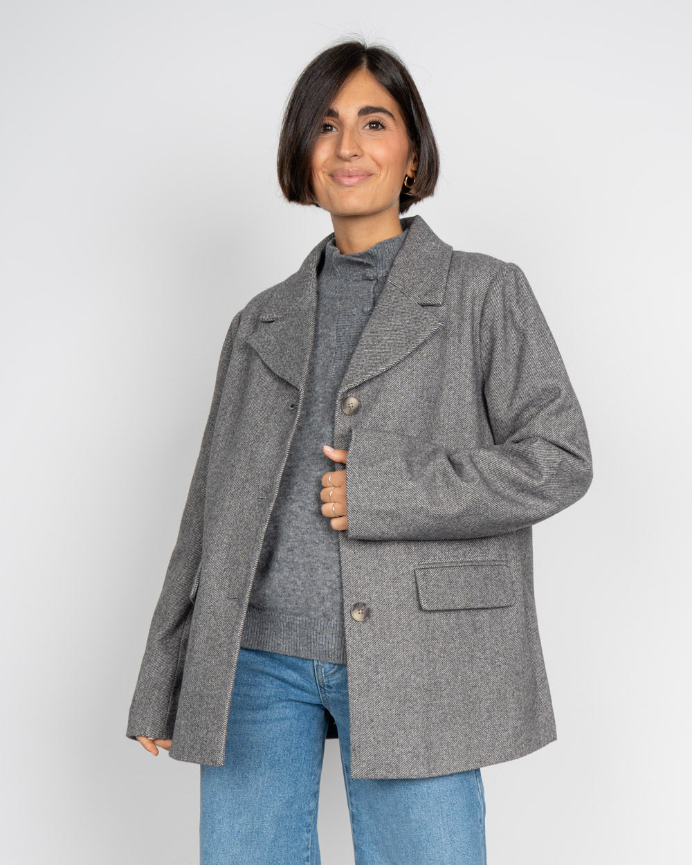 GIACCA BIANCA NERO