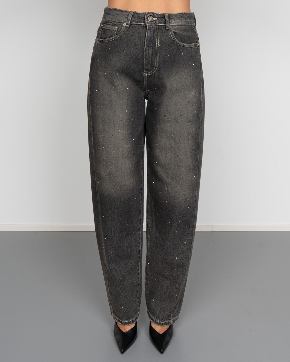 JEANS TANGO STRASS NERO