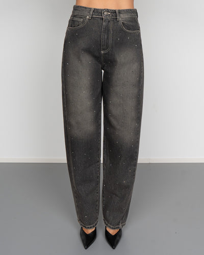 JEANS TANGO STRASS NERO