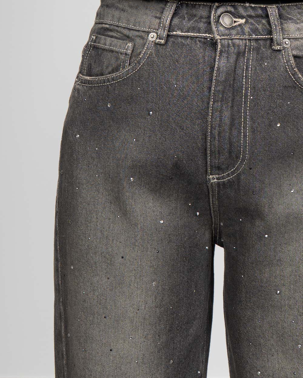 JEANS TANGO STRASS NERO