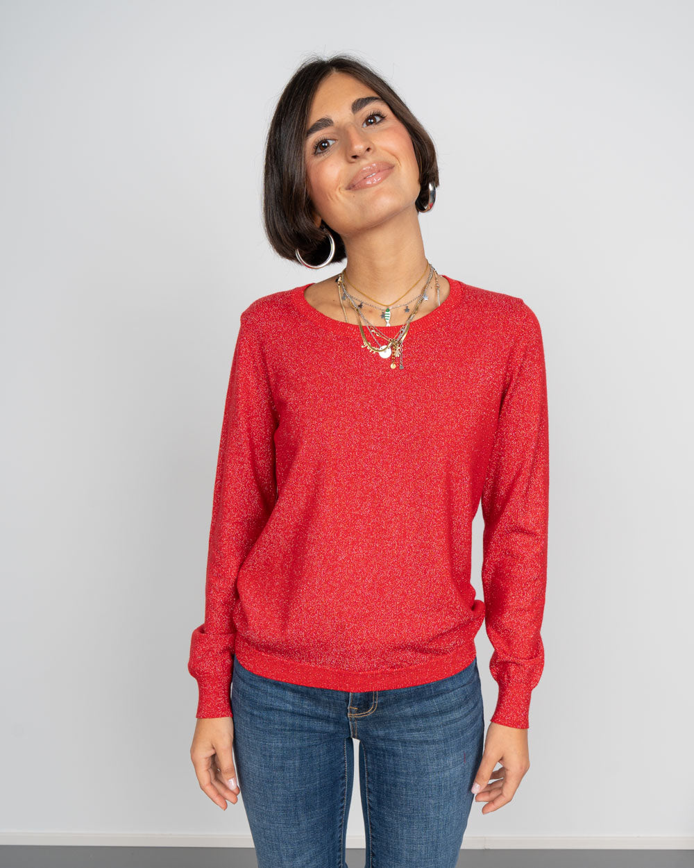 MAGLIONE EVELYN ROSSO