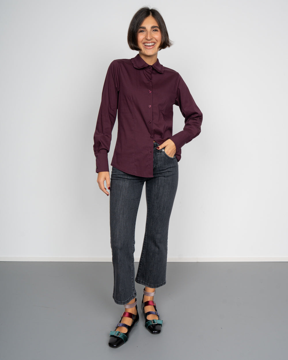 JEANS PLUTONE GREY GRIGIO