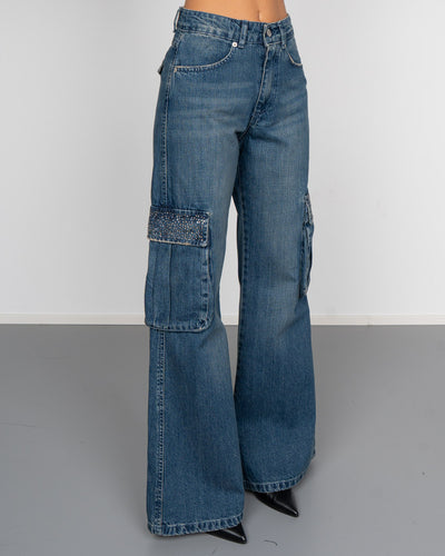 JEANS ZETA STRASS UNIVERSE DENIM MEDIO
