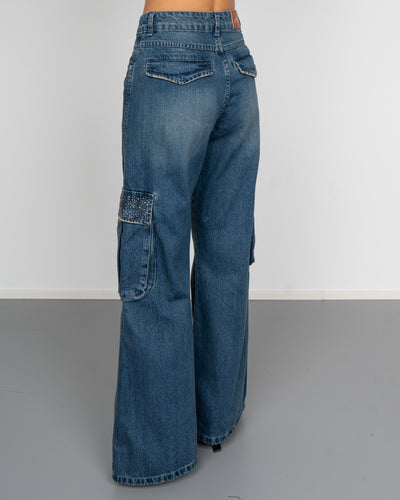 JEANS ZETA STRASS UNIVERSE DENIM MEDIO