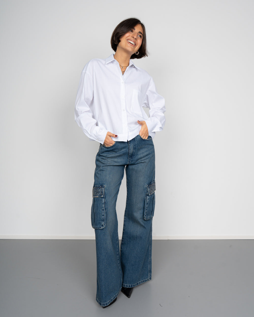 JEANS ZETA STRASS UNIVERSE DENIM MEDIO