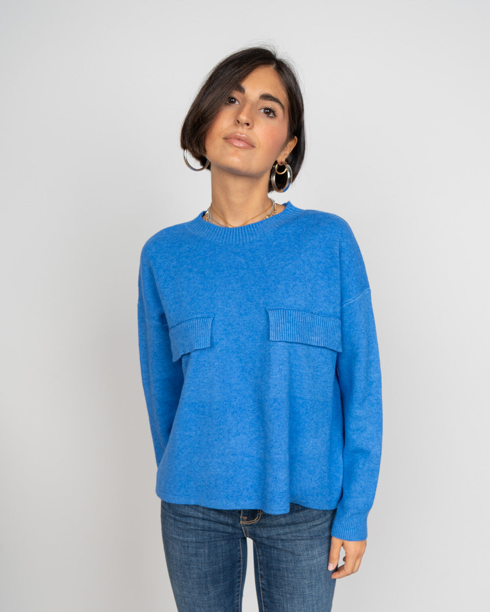 MAGLIONE FLAVIA DENIM