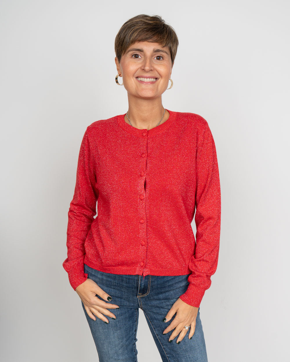 CARDIGAN ESTER ROSSO