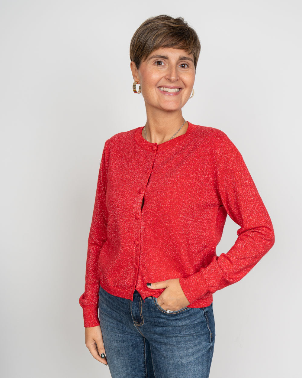 CARDIGAN ESTER ROSSO
