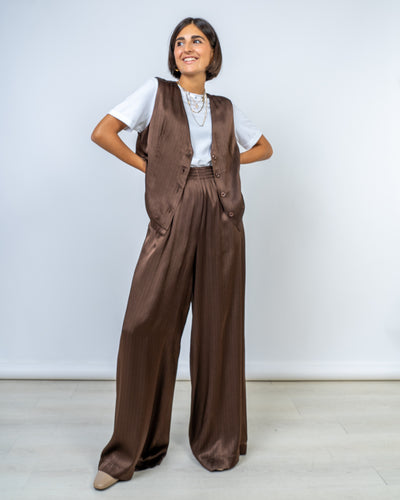 GILET MIMOSA CIOCCOLATO
