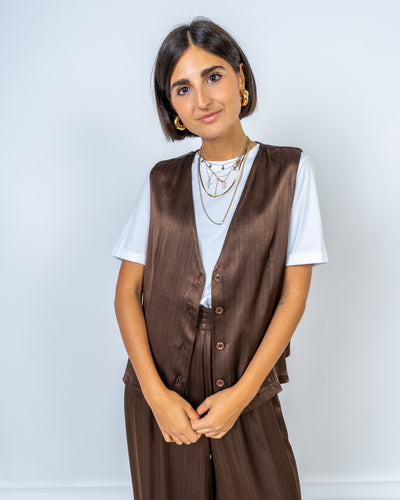 GILET MIMOSA CIOCCOLATO