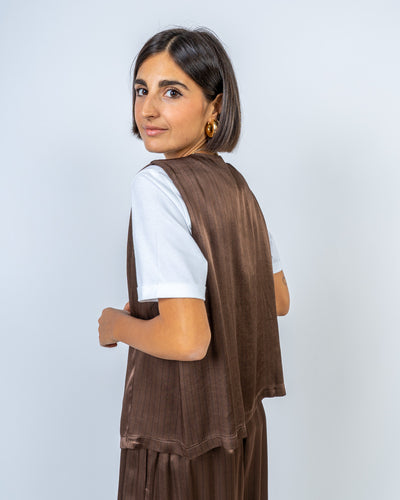 GILET MIMOSA CIOCCOLATO